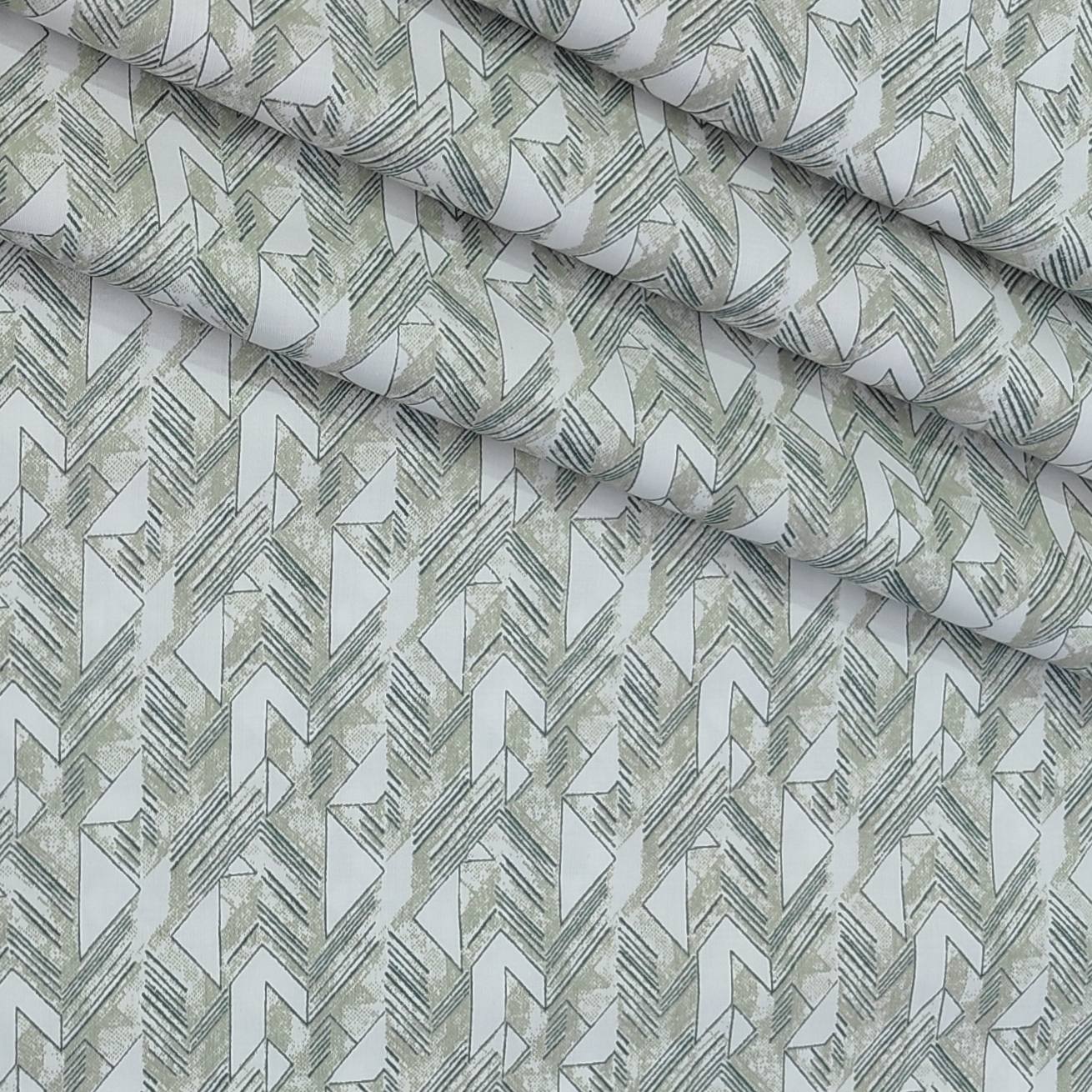 Shirt Fabric ManTire Giza Cotton Printed Colour Light Green